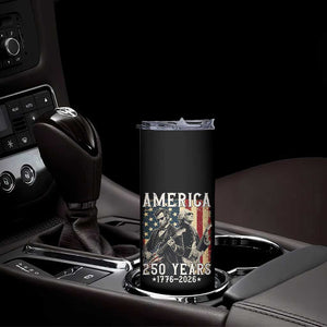 George Washington Abe Lincoln Playing Guitar Skinny Tumbler USA 250th Anniversary Guitarist Graphic TS12 Print Your Wear