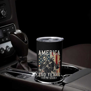 George Washington Abe Lincoln Playing Guitar Tumbler Cup USA 250th Anniversary Guitarist Graphic TS12 Print Your Wear