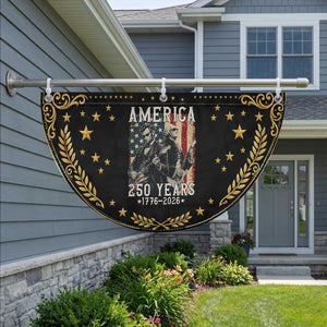 George Washington Abe Lincoln Playing Guitar Patriotic Fan Flag USA 250th Anniversary Guitarist Graphic