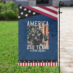 George Washington Abe Lincoln Playing Guitar Patriotic Garden Flag USA 250th Anniversary Guitarist Graphic