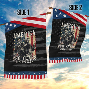 George Washington Abe Lincoln Playing Guitar Patriotic Garden Flag USA 250th Anniversary Guitarist Graphic