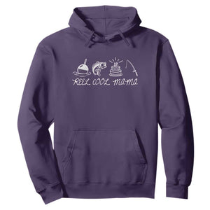 Reel Cool Mama Hoodie Funny Fishing Mom Birthday Gift TS12 Purple Print Your Wear