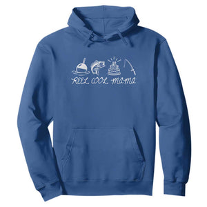 Reel Cool Mama Hoodie Funny Fishing Mom Birthday Gift TS12 Royal Blue Print Your Wear