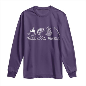 Reel Cool Mama Long Sleeve Shirt Funny Fishing Mom Birthday Gift TS12 Purple Print Your Wear