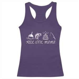 Reel Cool Mama Racerback Tank Top Funny Fishing Mom Birthday Gift TS12 Purple Print Your Wear