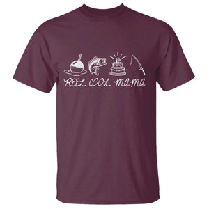 Reel Cool Mama T Shirt Funny Fishing Mom Birthday Gift TS12 Maroon Print Your Wear