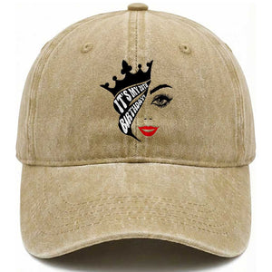 Its My 20th Birthday Washed Cotton Baseball Cap Birthday Queen Crown Gift For Women TS12 Print Your Wear