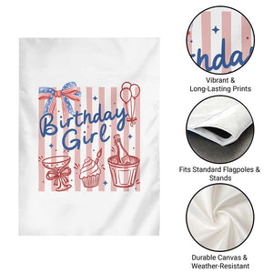 Patriotic Birthday Girl Garden Flag Red White And Blue Party Graphic TS12 Print Your Wear