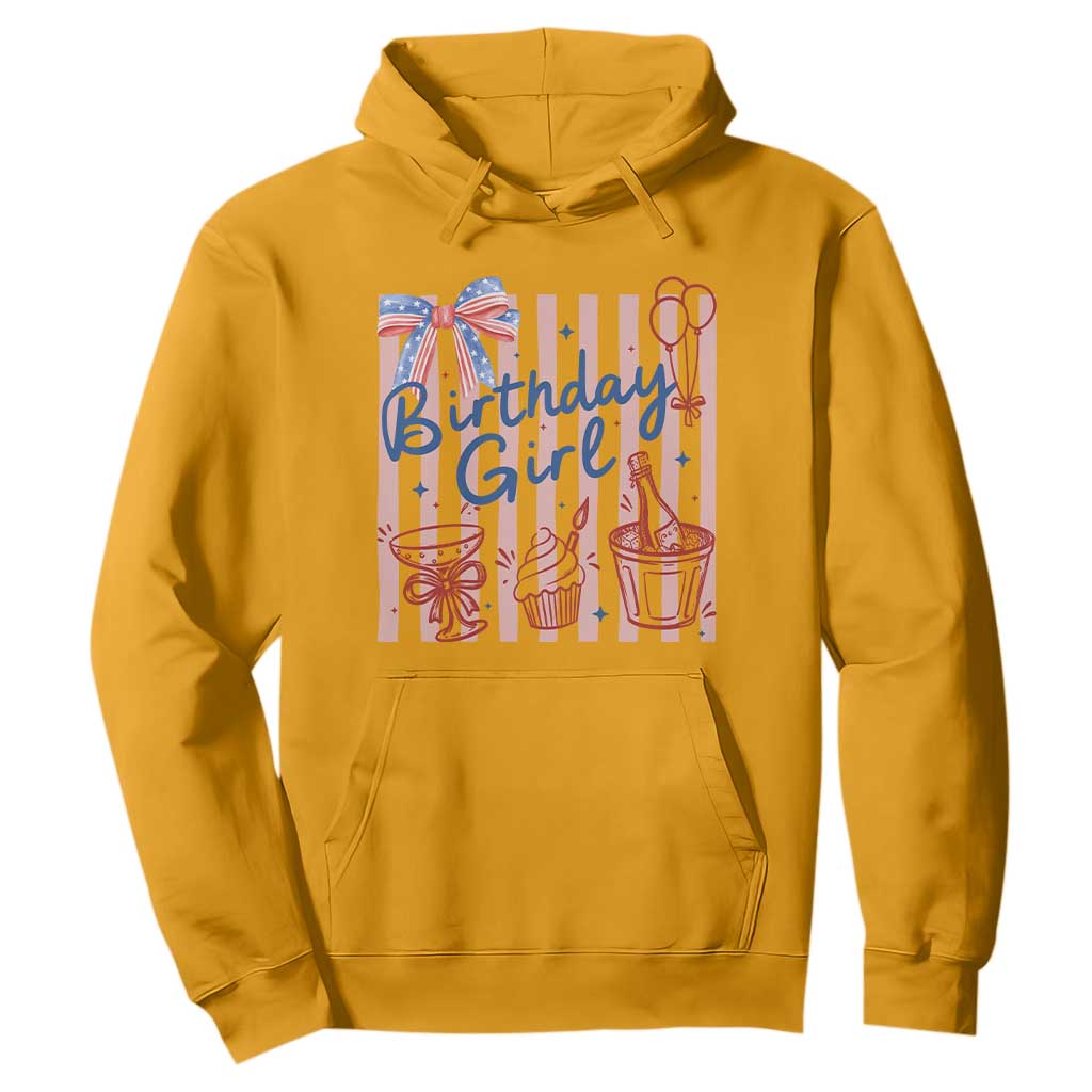 Patriotic Birthday Girl Hoodie Red White And Blue Party Graphic TS12 Gold Print Your Wear