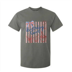 Patriotic Birthday Girl T Shirt For Kid Red White And Blue Party Graphic TS12 Military Green Print Your Wear