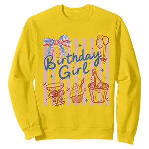 Patriotic Birthday Girl Sweatshirt Red White And Blue Party Graphic TS12 Daisy Print Your Wear