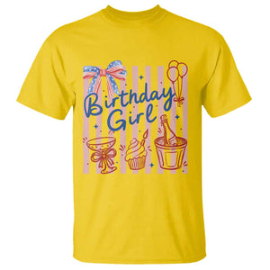 Patriotic Birthday Girl T Shirt Red White And Blue Party Graphic