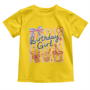 Patriotic Birthday Girl Toddler T Shirt Red White And Blue Party Graphic TS12 Daisy Print Your Wear