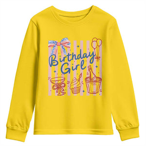 Patriotic Birthday Girl Youth Sweatshirt Red White And Blue Party Graphic TS12 Daisy Print Your Wear