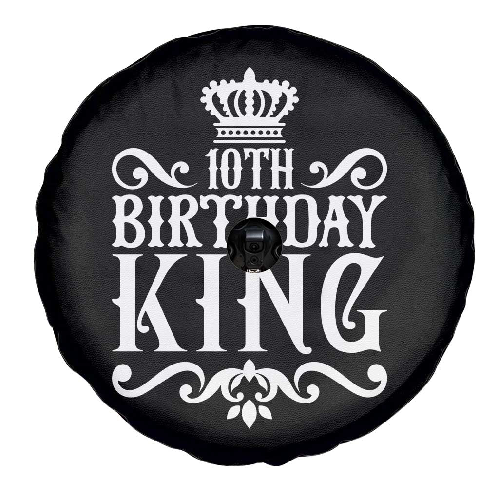 10th Birthday King Spare Tire Cover Perfect 10 Years Old Crown Gift TS12 Print Your Wear