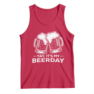 Yay Its My Beerday Tank Top Funny Birthday Party Gift For Beer Lovers