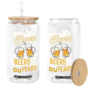 60th Birthday Party Gift Glass Can Cheers Beers To My 60 Years
