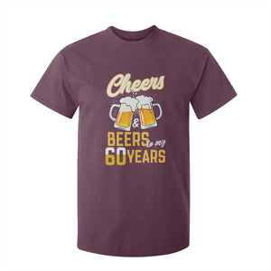 60th Birthday Party Gift T Shirt For Kid Cheers Beers To My 60 Years