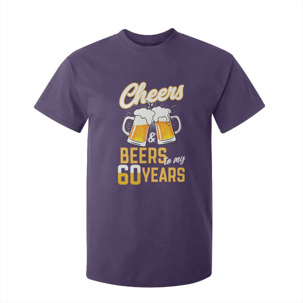 60th Birthday Party Gift T Shirt For Kid Cheers Beers To My 60 Years
