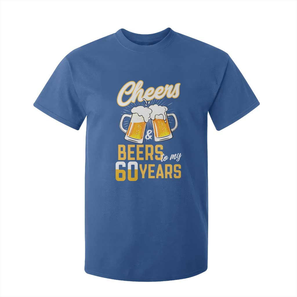 60th Birthday Party Gift T Shirt For Kid Cheers Beers To My 60 Years