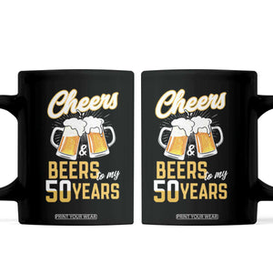 50th Birthday Party Gift Coffee Mug Cheers Beers To My 50 Years