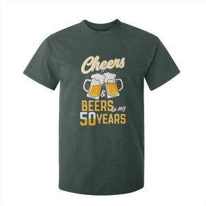 50th Birthday Party Gift T Shirt For Kid Cheers Beers To My 50 Years