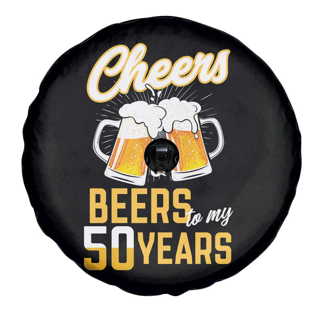 50th Birthday Party Gift Spare Tire Cover Cheers Beers To My 50 Years