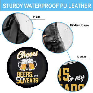 50th Birthday Party Gift Spare Tire Cover Cheers Beers To My 50 Years
