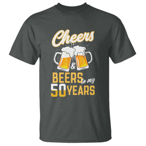 50th Birthday Party Gift T Shirt Cheers Beers To My 50 Years