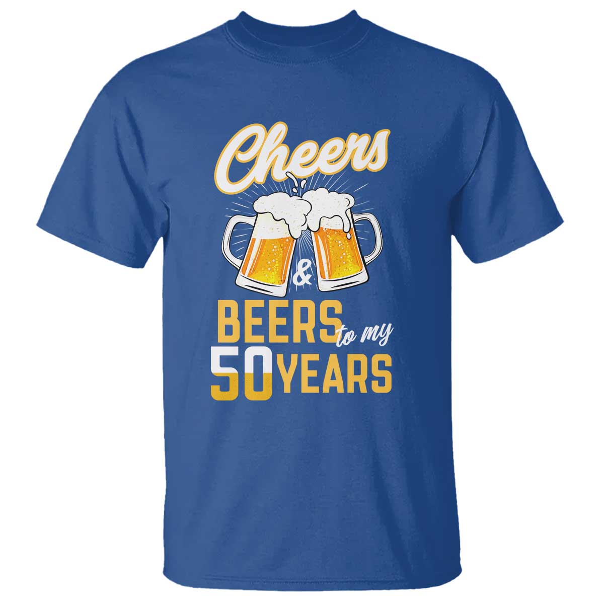 50th Birthday Party Gift T Shirt Cheers Beers To My 50 Years