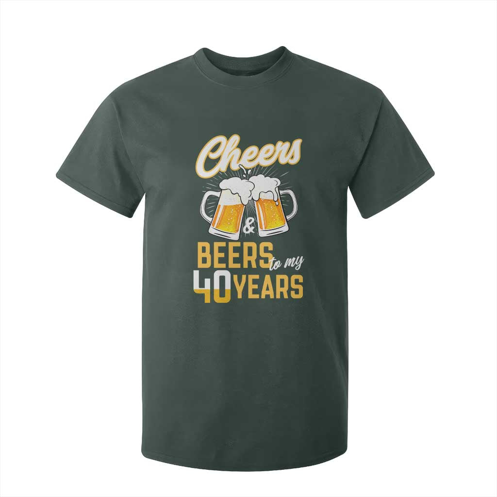 40th Birthday Party Gift T Shirt For Kid Cheers Beers To My 40 Years