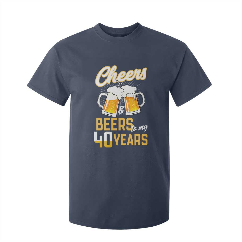40th Birthday Party Gift T Shirt For Kid Cheers Beers To My 40 Years