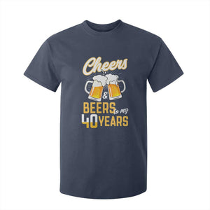 40th Birthday Party Gift T Shirt For Kid Cheers Beers To My 40 Years