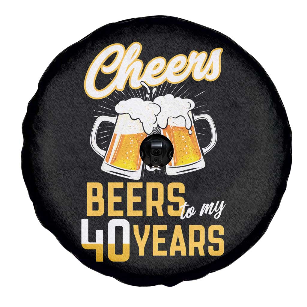40th Birthday Party Gift Spare Tire Cover Cheers Beers To My 40 Years
