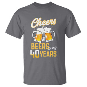 40th Birthday Party Gift T Shirt Cheers Beers To My 40 Years