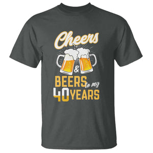 40th Birthday Party Gift T Shirt Cheers Beers To My 40 Years