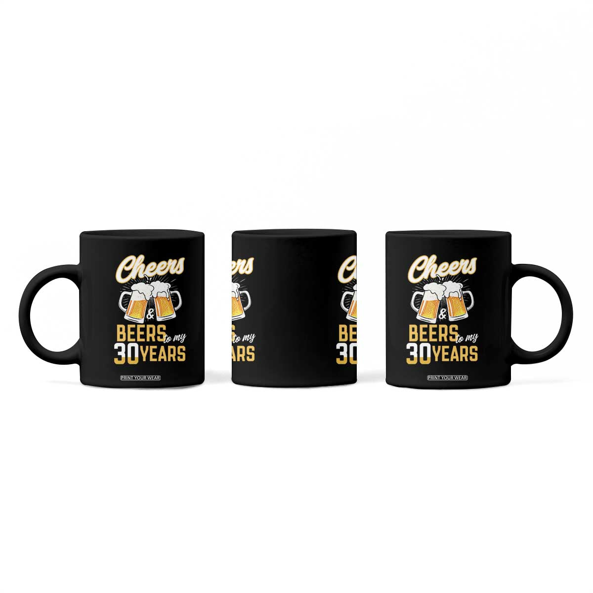 30th Birthday Party Gift Coffee Mug Cheers Beers To My 30 Years