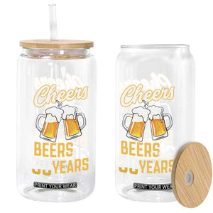 30th Birthday Party Gift Glass Can Cheers Beers To My 30 Years