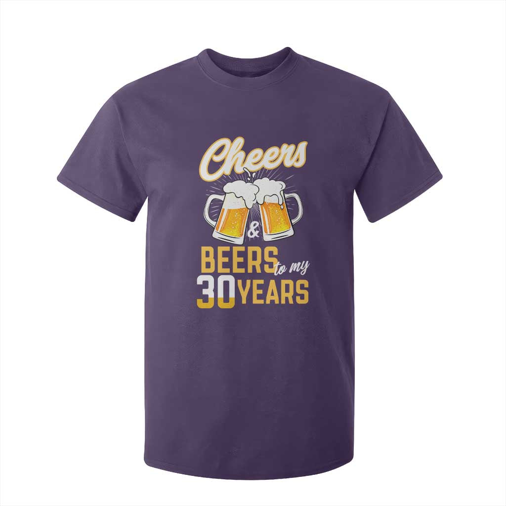30th Birthday Party Gift T Shirt For Kid Cheers Beers To My 30 Years