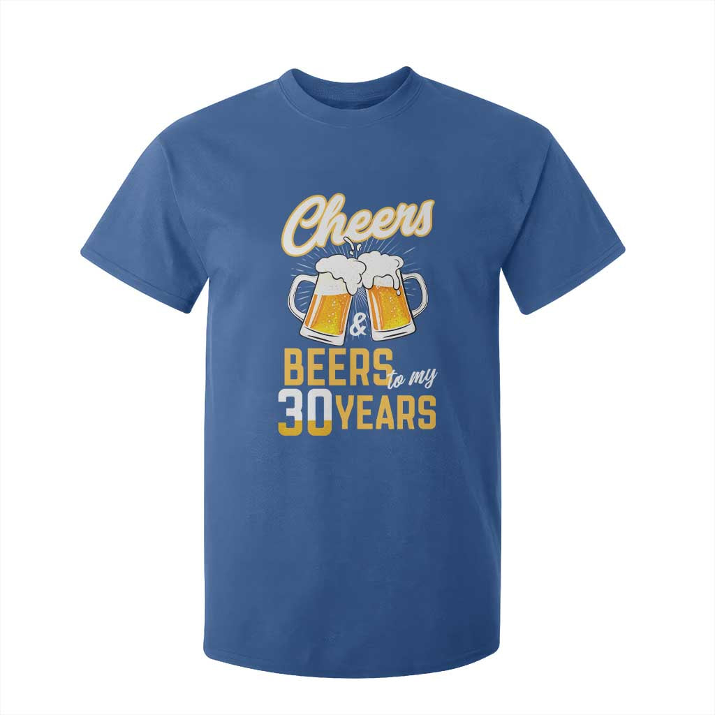 30th Birthday Party Gift T Shirt For Kid Cheers Beers To My 30 Years