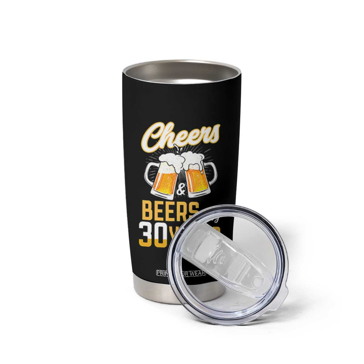 30th Birthday Party Gift Tumbler Cup Cheers Beers To My 30 Years