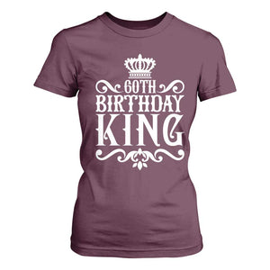 60th Birthday King Royal Crown Graphic For Men T Shirt For Women TS12 Maroon Print Your Wear