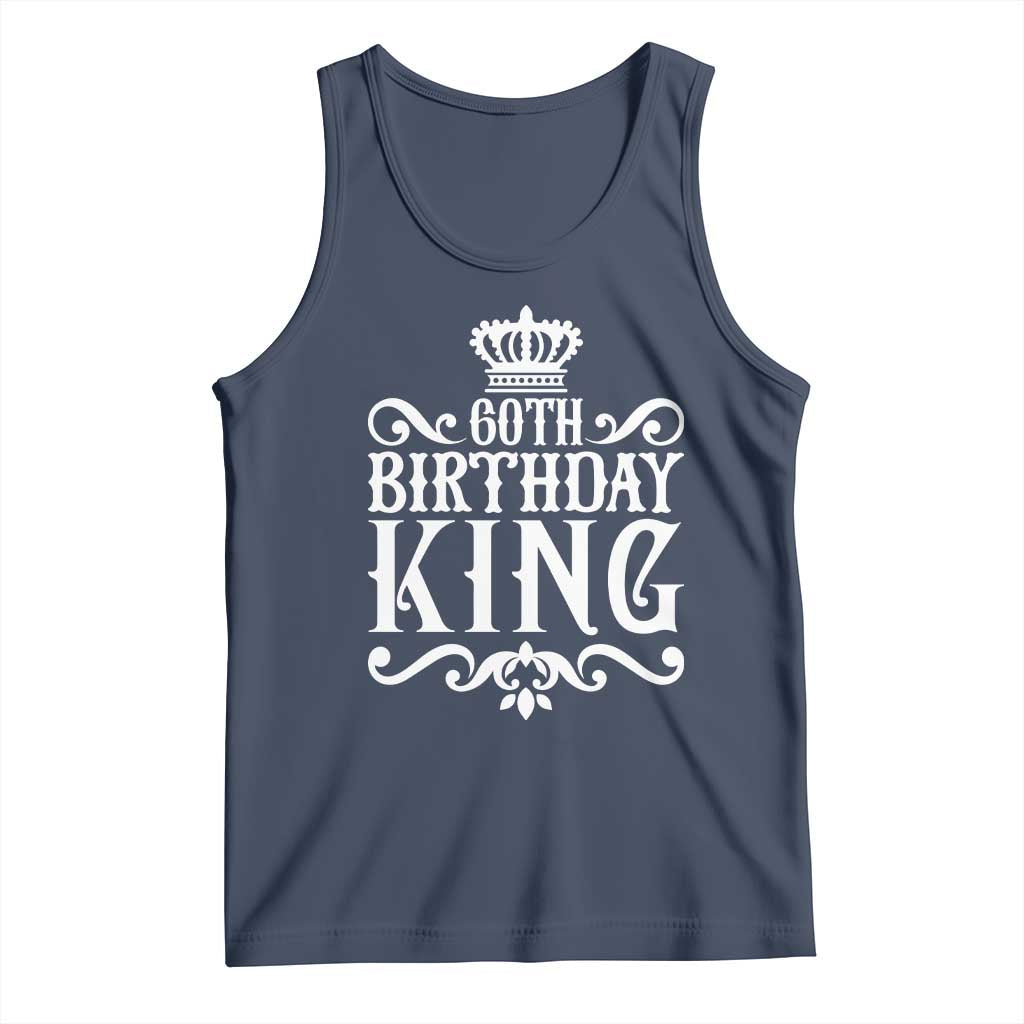 60th Birthday King Royal Crown Graphic For Men Tank Top