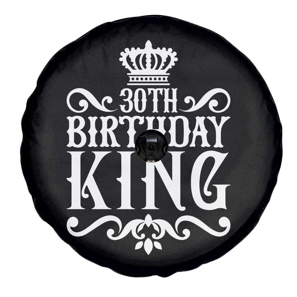 30th Birthday King Spare Tire Cover Royal Crown Graphic For Men TS12 Print Your Wear