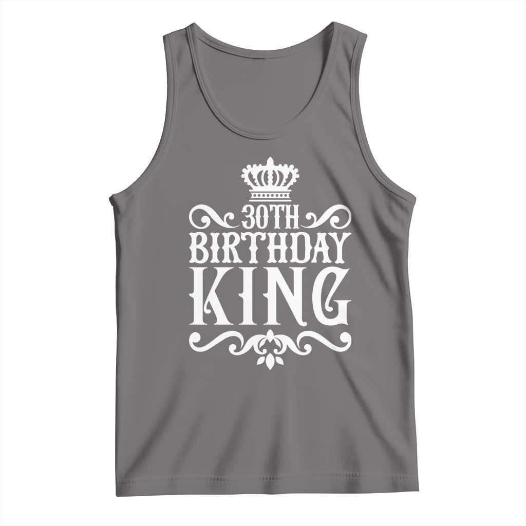 30th Birthday King Tank Top Royal Crown Graphic For Men