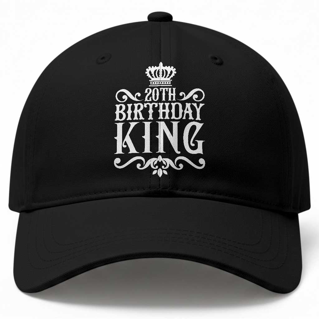 20th Birthday King Crown Gift For Men Baseball Cap