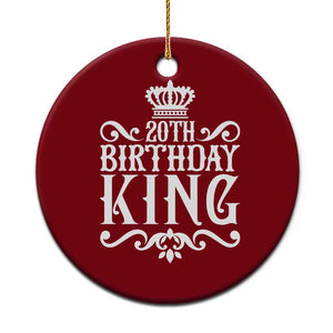 20th Birthday King Crown Gift For Men Ceramic Ornament