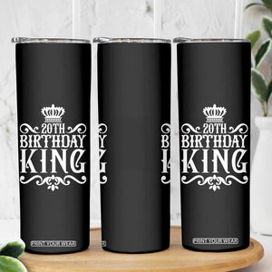 20th Birthday King Crown Gift For Men Skinny Tumbler TS12 Print Your Wear