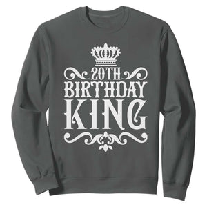 20th Birthday King Crown Gift For Men Sweatshirt