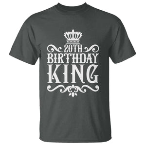20th Birthday King Crown Gift For Men T Shirt